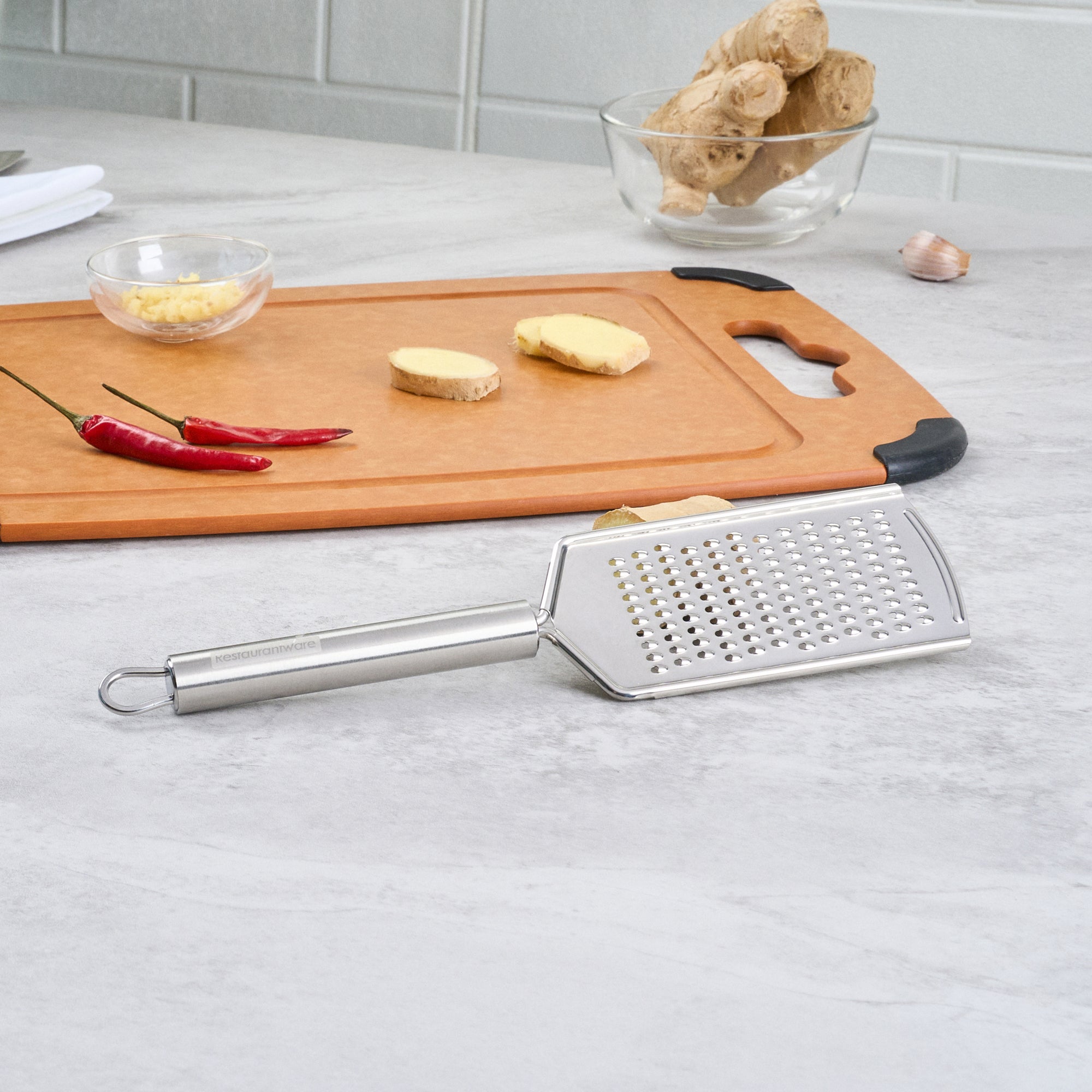 German Standard Stainless Steel Fine Grater - 9 3/4'' - 1 count box