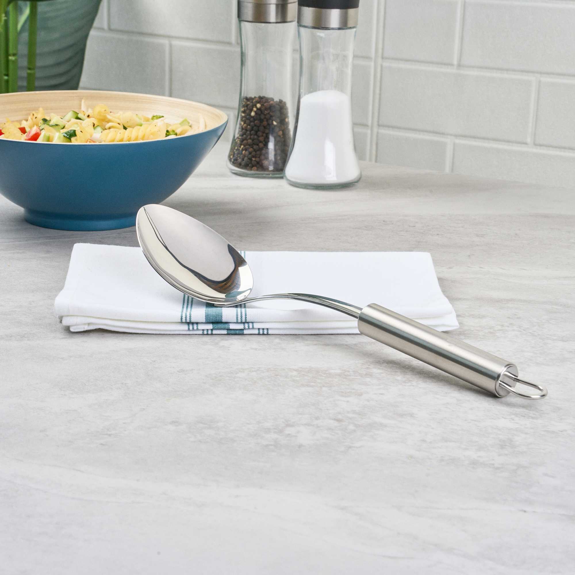 German Standard Stainless Steel Serving Spoon - Solid - 12 1/4'' - 36 count box