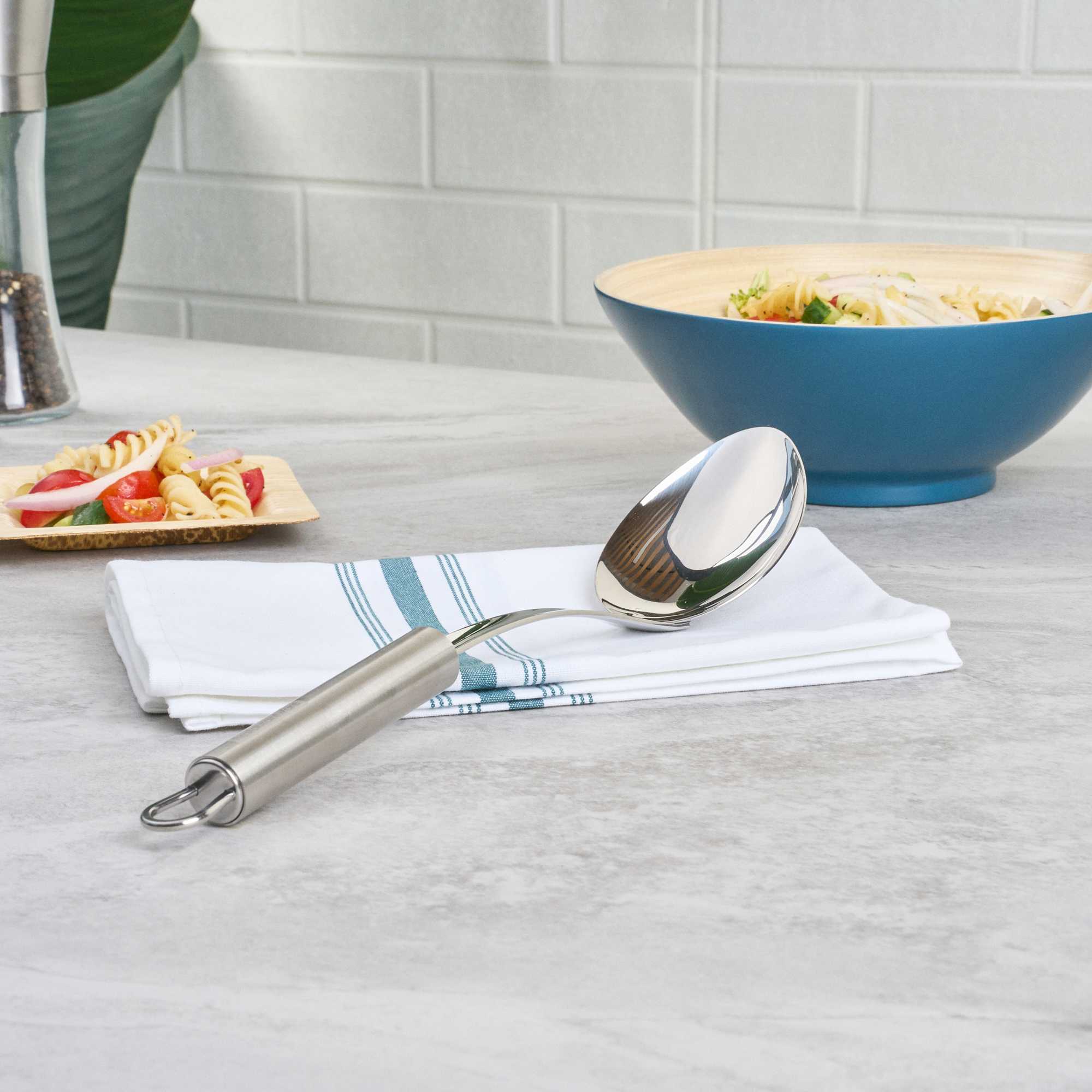 German Standard Stainless Steel Serving Spoon - Solid - 12 1/4'' - 6 count box