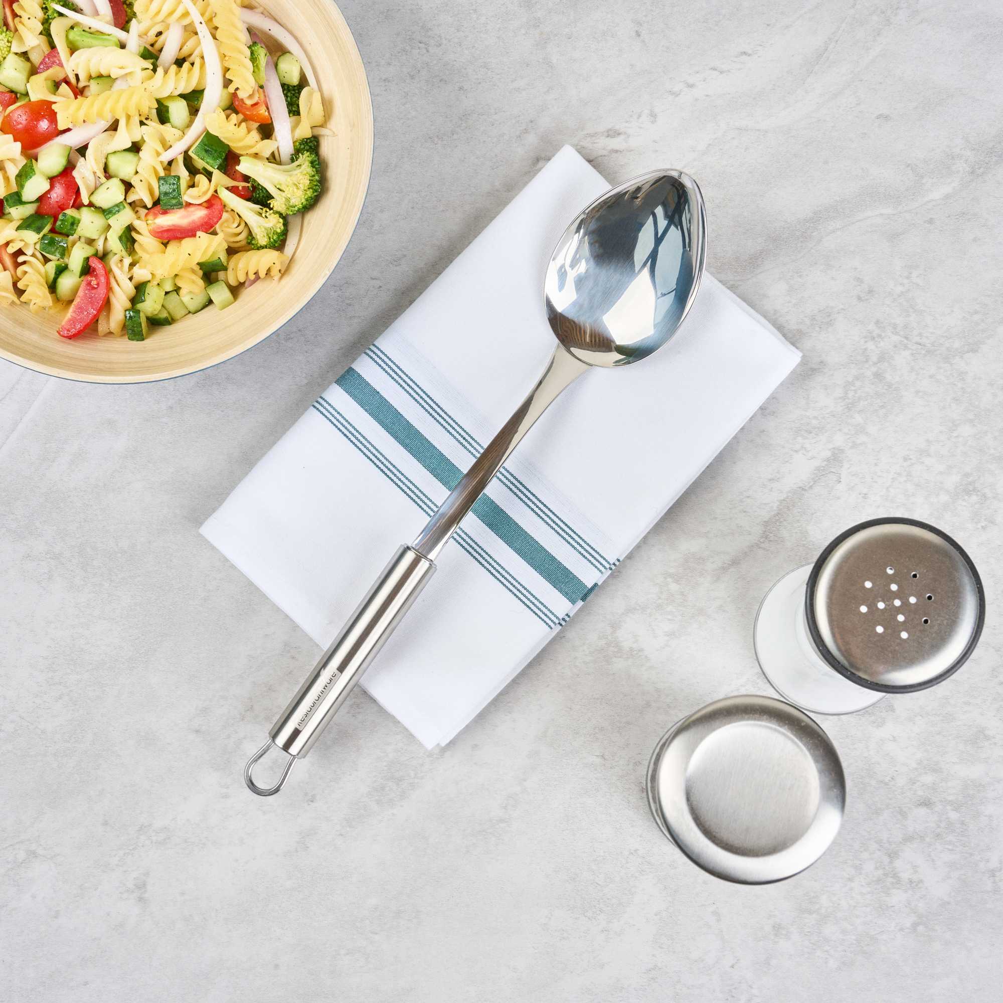 German Standard Stainless Steel Serving Spoon - Solid - 12 1/4'' - 6 count box