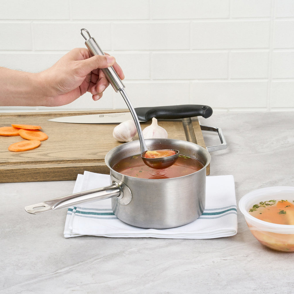 German Standard Stainless Steel Sauce Ladle - One-Piece - 10 3/4'' - 1 count box