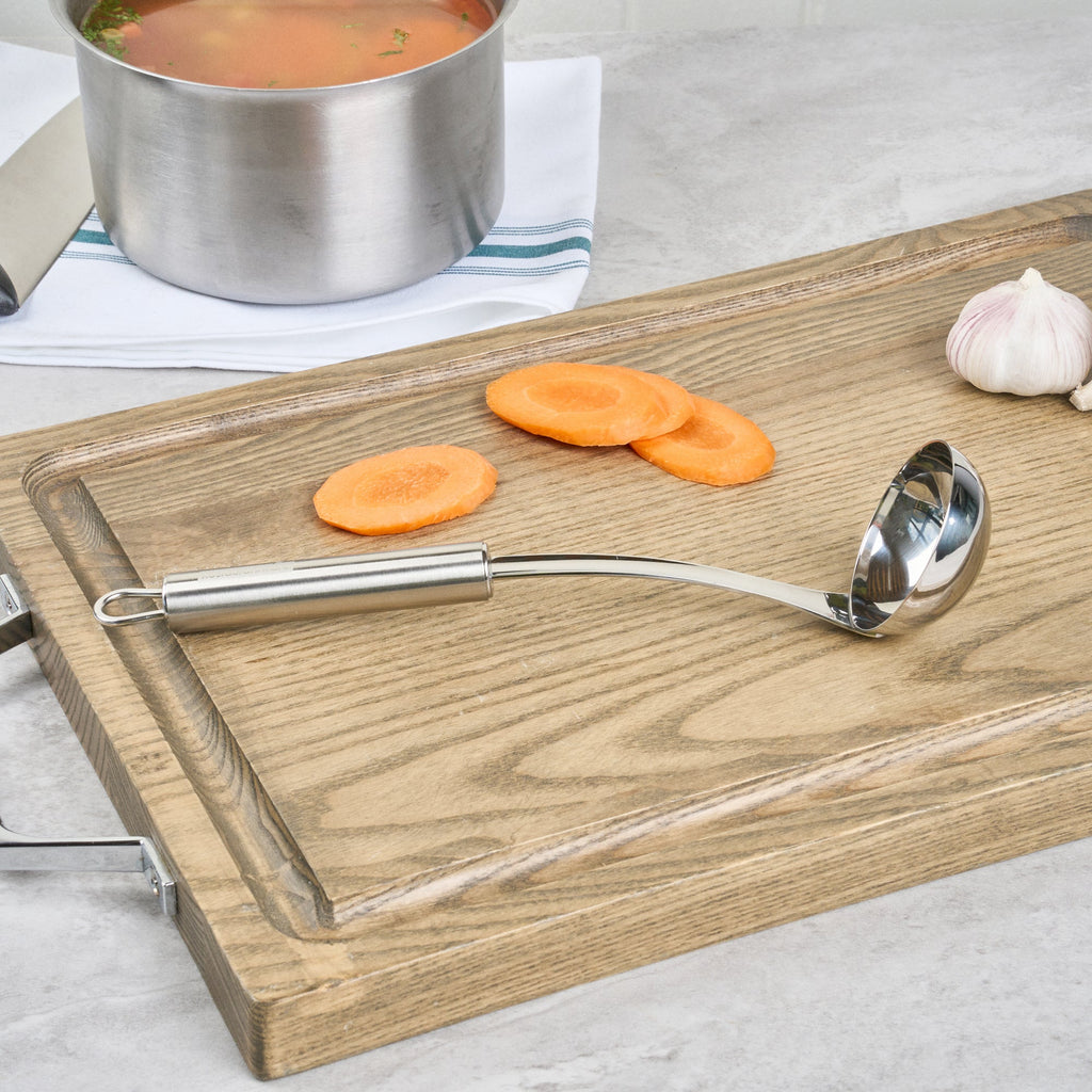 German Standard Stainless Steel Sauce Ladle - One-Piece - 10 3/4'' - 1 count box