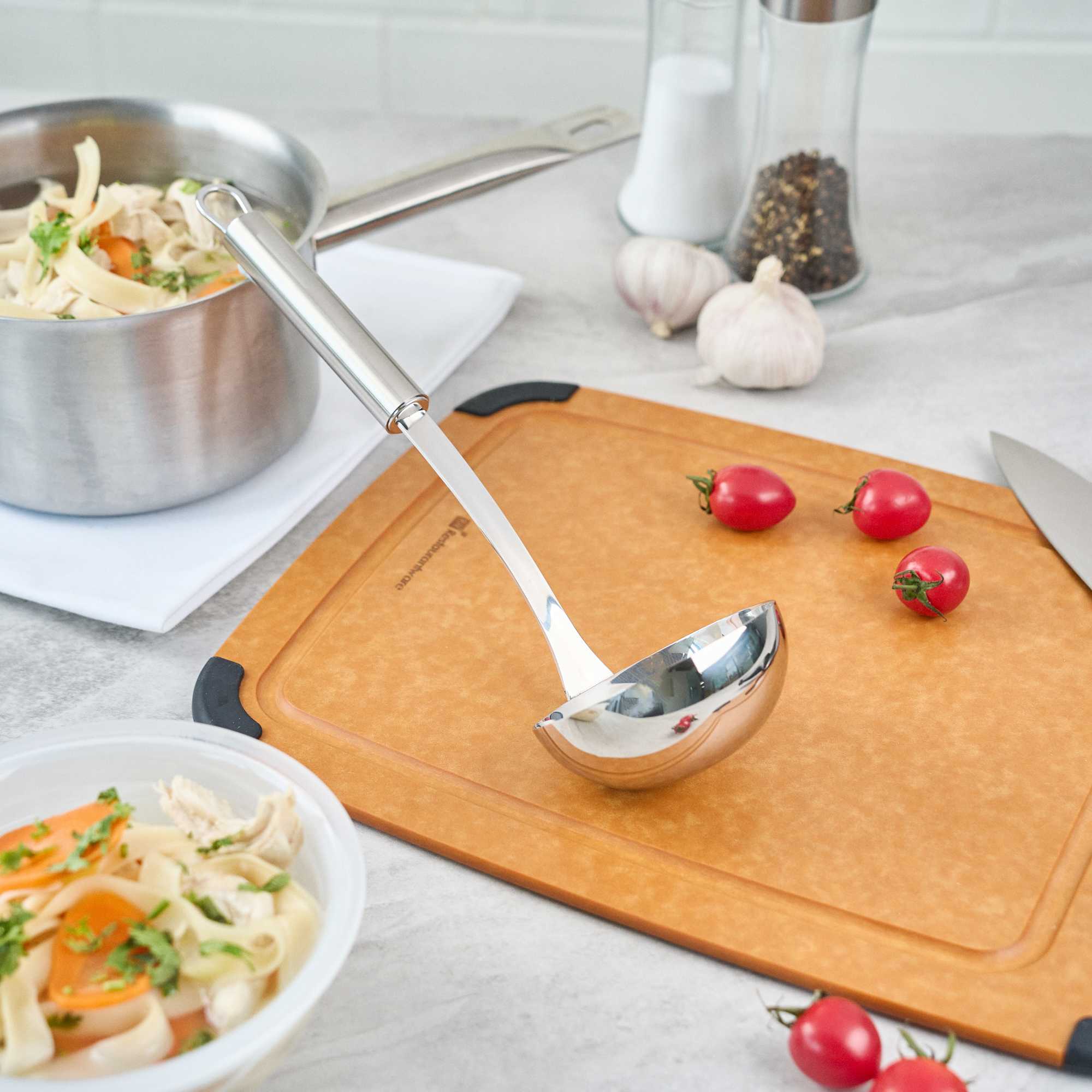 German Standard Stainless Steel Serving Ladle - One-Piece - 11 1/2'' - 36 count box