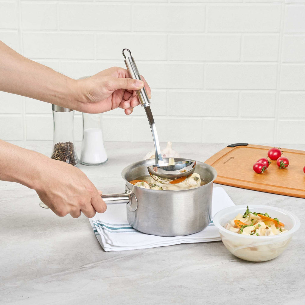German Standard Stainless Steel Serving Ladle - One-Piece - 11 1/2'' - 36 count box
