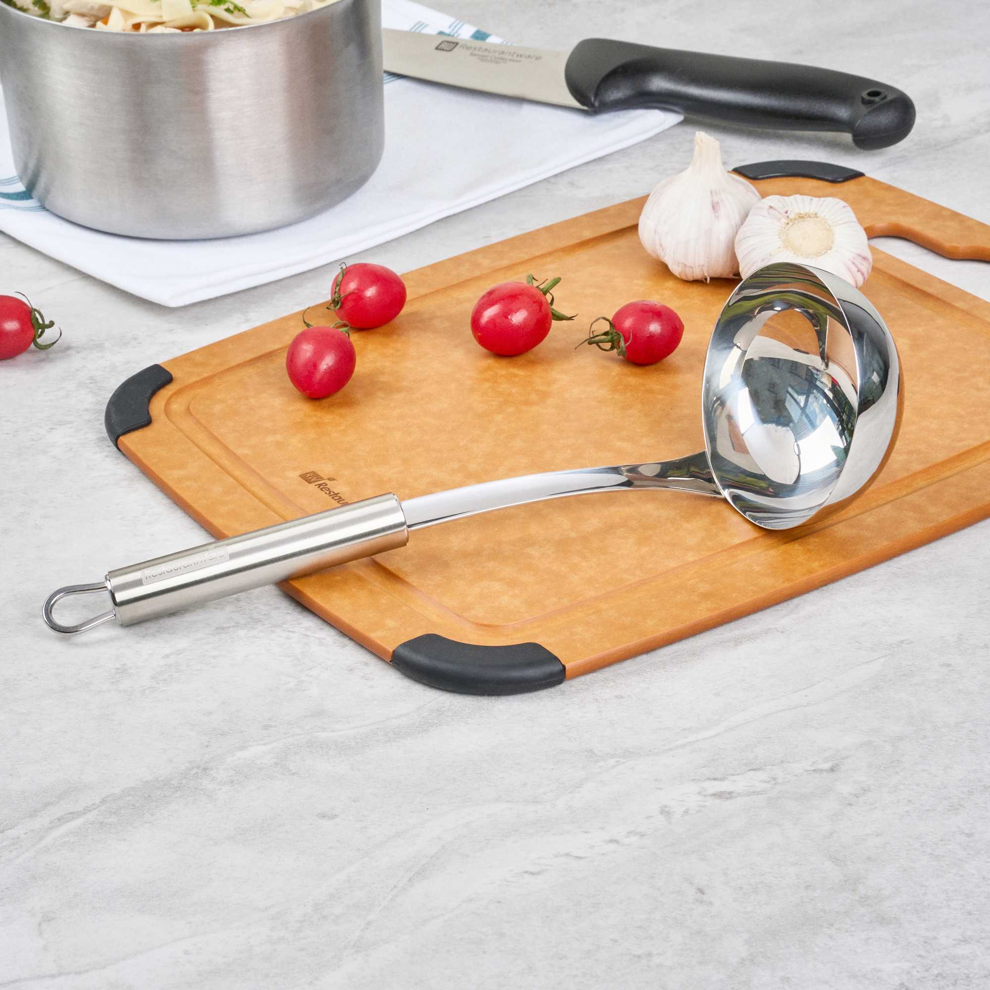 German Standard Stainless Steel Serving Ladle - One-Piece - 11 1/2'' - 6 count box