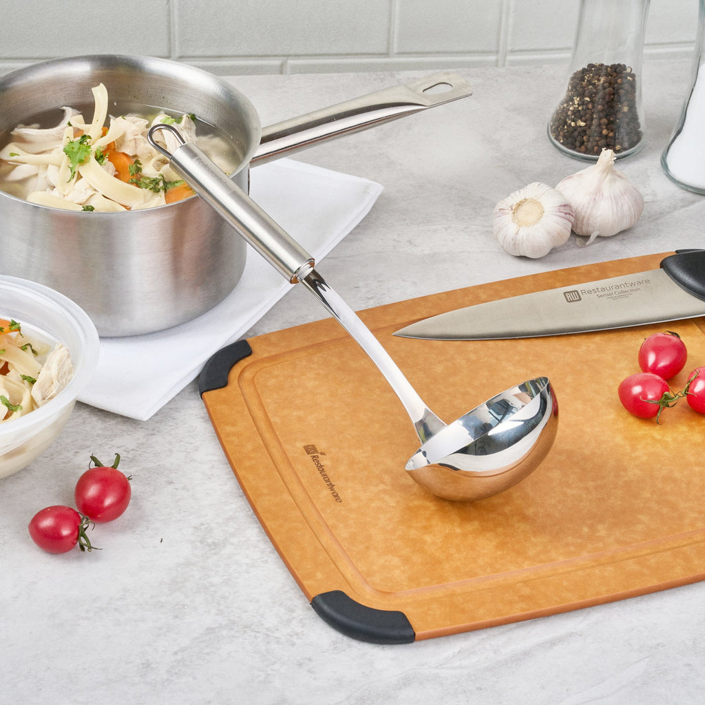 German Standard Stainless Steel Serving Ladle - One-Piece - 11 1/2'' - 1 count box