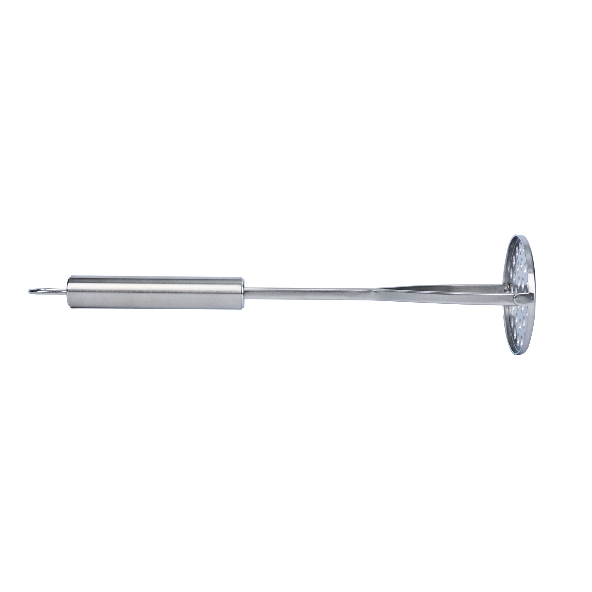 German Standard Stainless Steel Round-Faced Potato / Bean Masher - 11'' - 24 count box