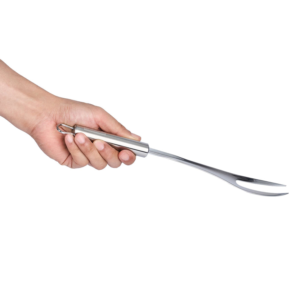 German Standard Stainless Steel Carving / Pot Fork - 12 3/4'' - 1 count box