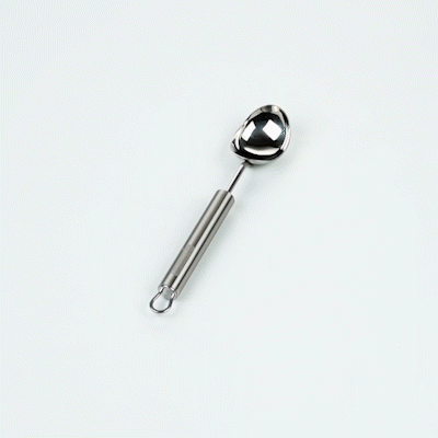 German Standard Stainless Steel Ice Cream Scoop - 8 3/4'' x 1 3/4'' - 6 count box