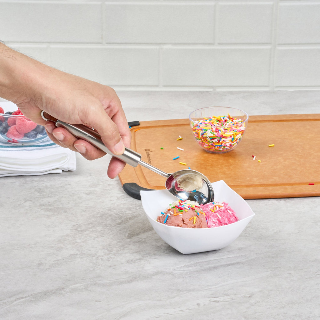 German Standard Stainless Steel Ice Cream Scoop - 8 3/4'' x 1 3/4'' - 1 count box