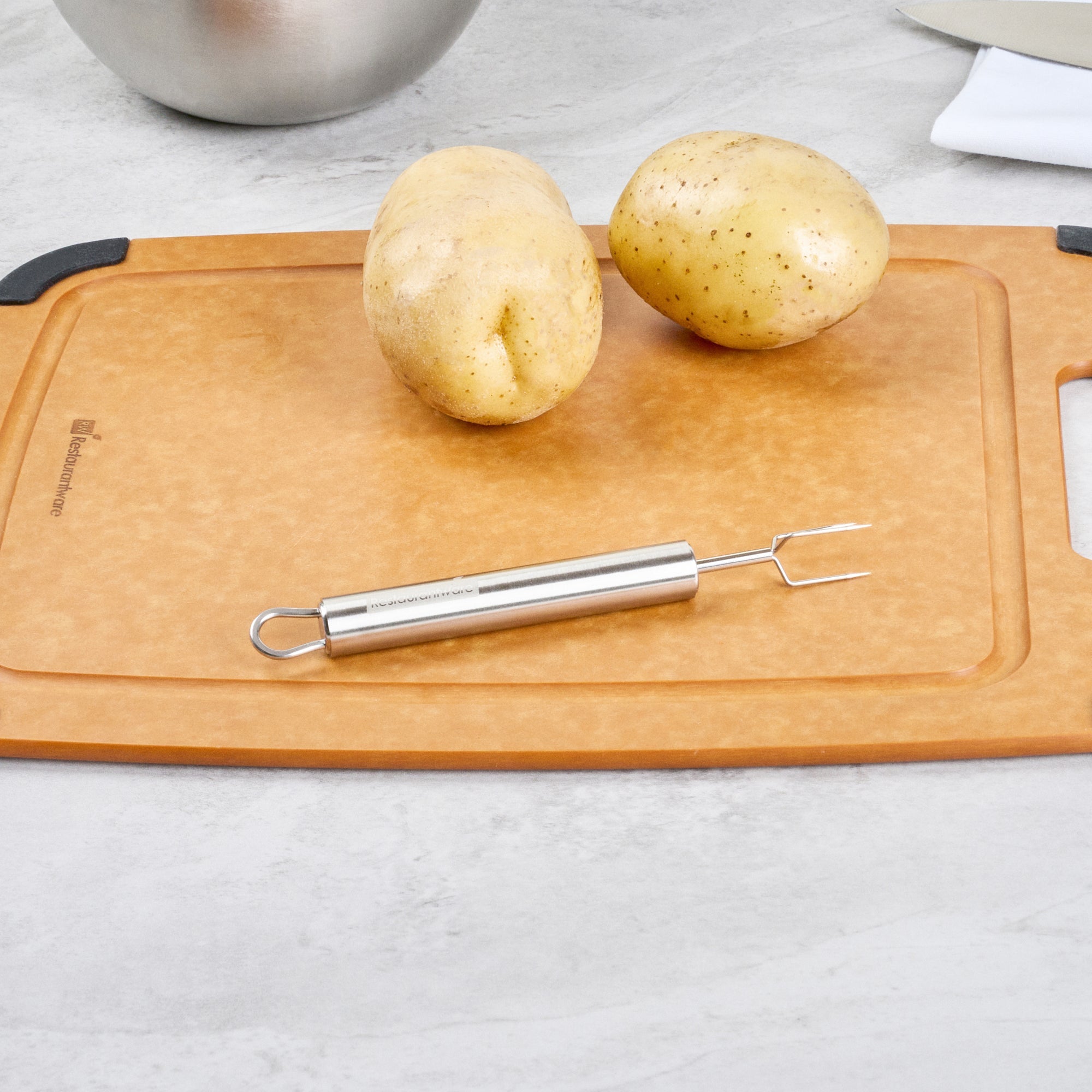 German Standard Stainless Steel Potato Fork - 6'' - 24 count box