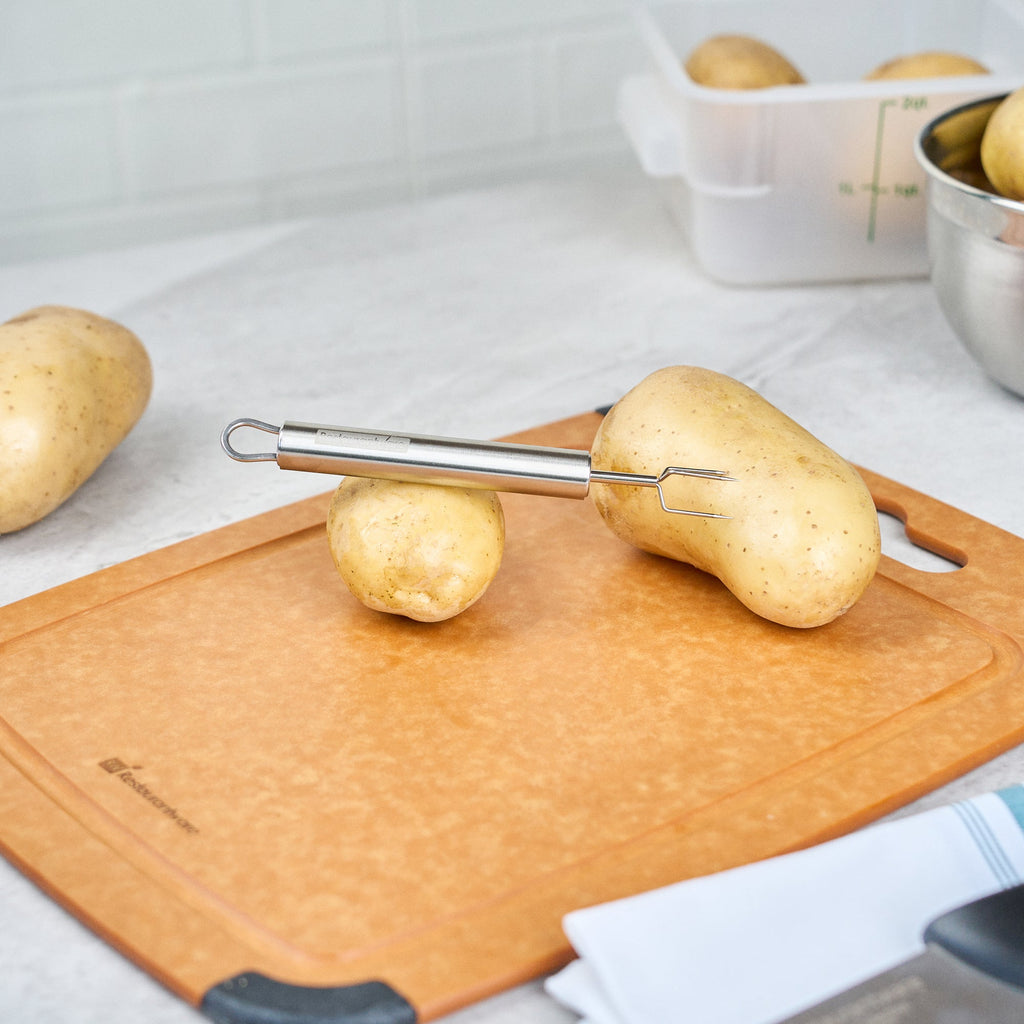 German Standard Stainless Steel Potato Fork - 6'' - 24 count box