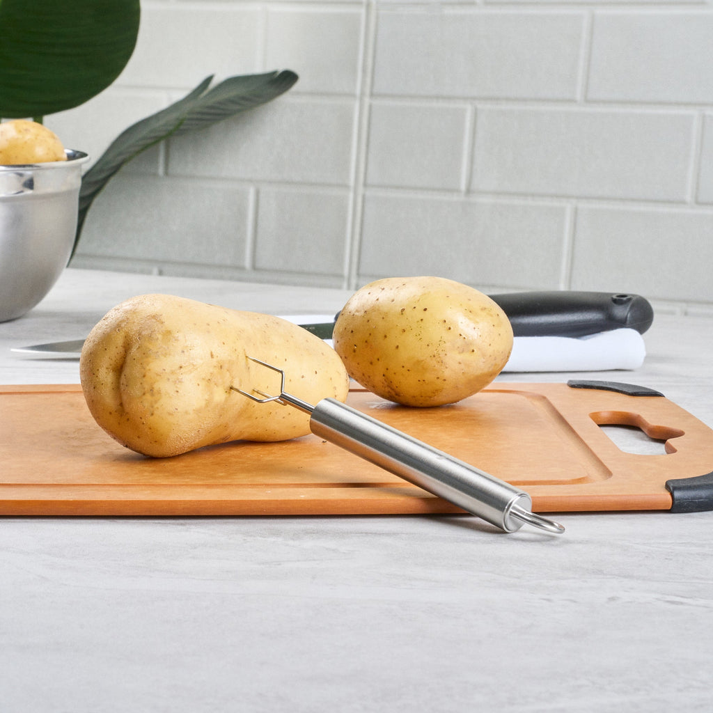 German Standard Stainless Steel Potato Fork - 6'' - 6 count box