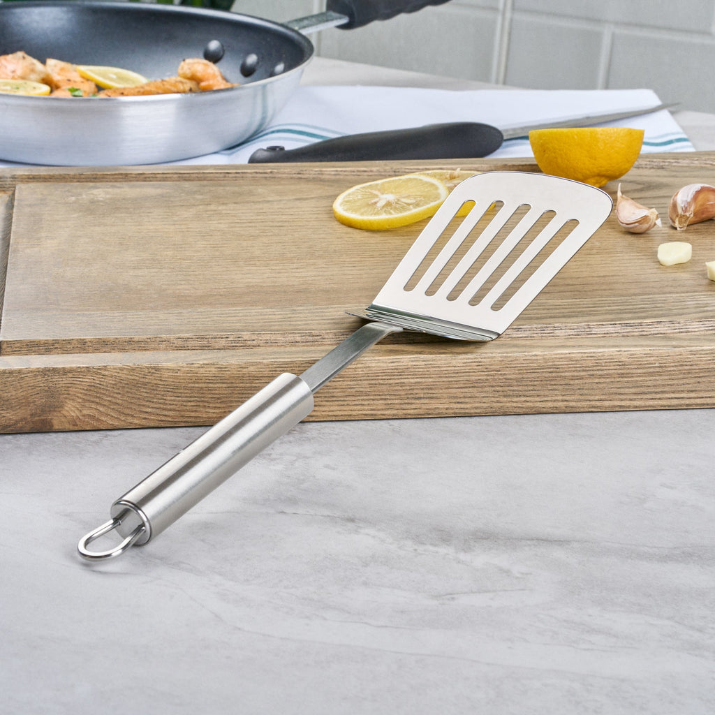 German Standard Stainless Steel Slotted Turner / Spatula - 12 1/2'' - 36 count box
