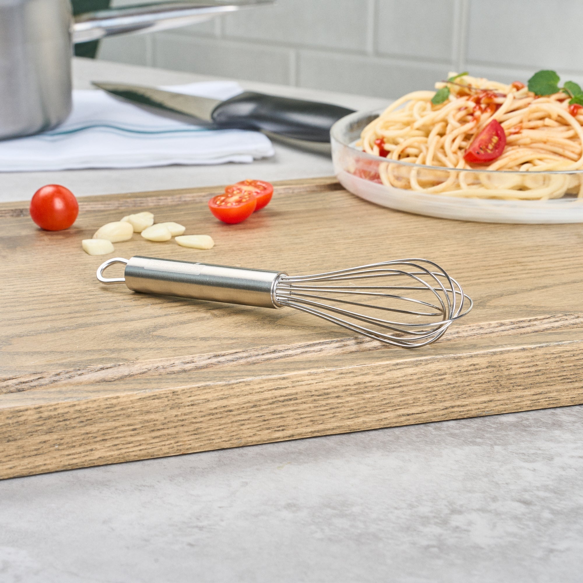 German Standard Stainless Steel French Whisk - 7 1/4" - 24 count box