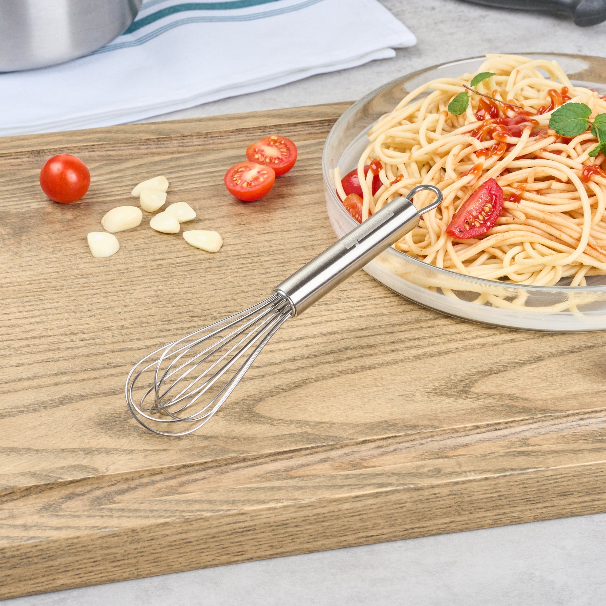 German Standard Stainless Steel French Whisk - 7 1/4" - 6 count box