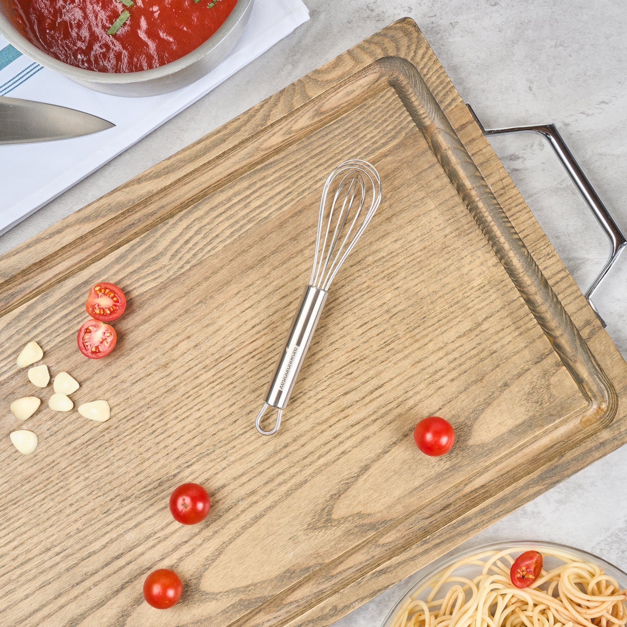 German Standard Stainless Steel French Whisk - 7 1/4" - 1 count box