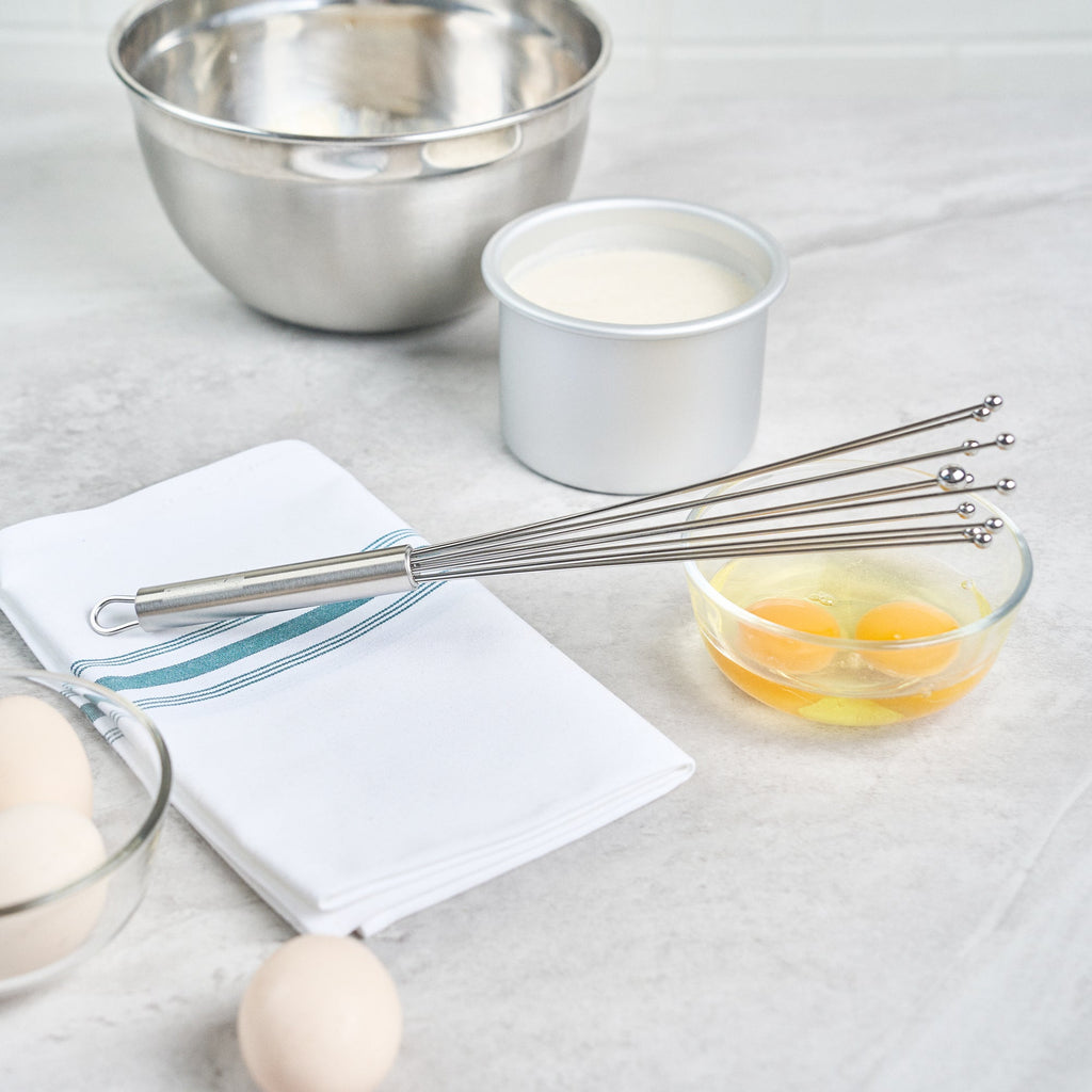German Standard Stainless Steel Ball Whisk - 12 1/2'' - 6 count box