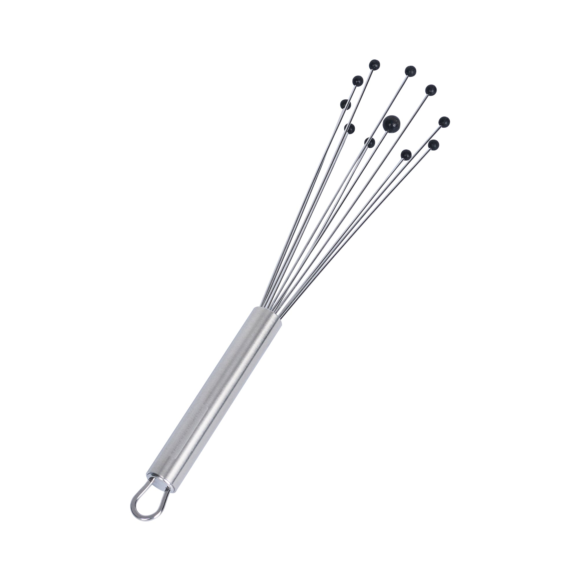 German Standard Stainless Steel Ball Whisk - with Silicone Tips - 10 3/4'' - 6 count box