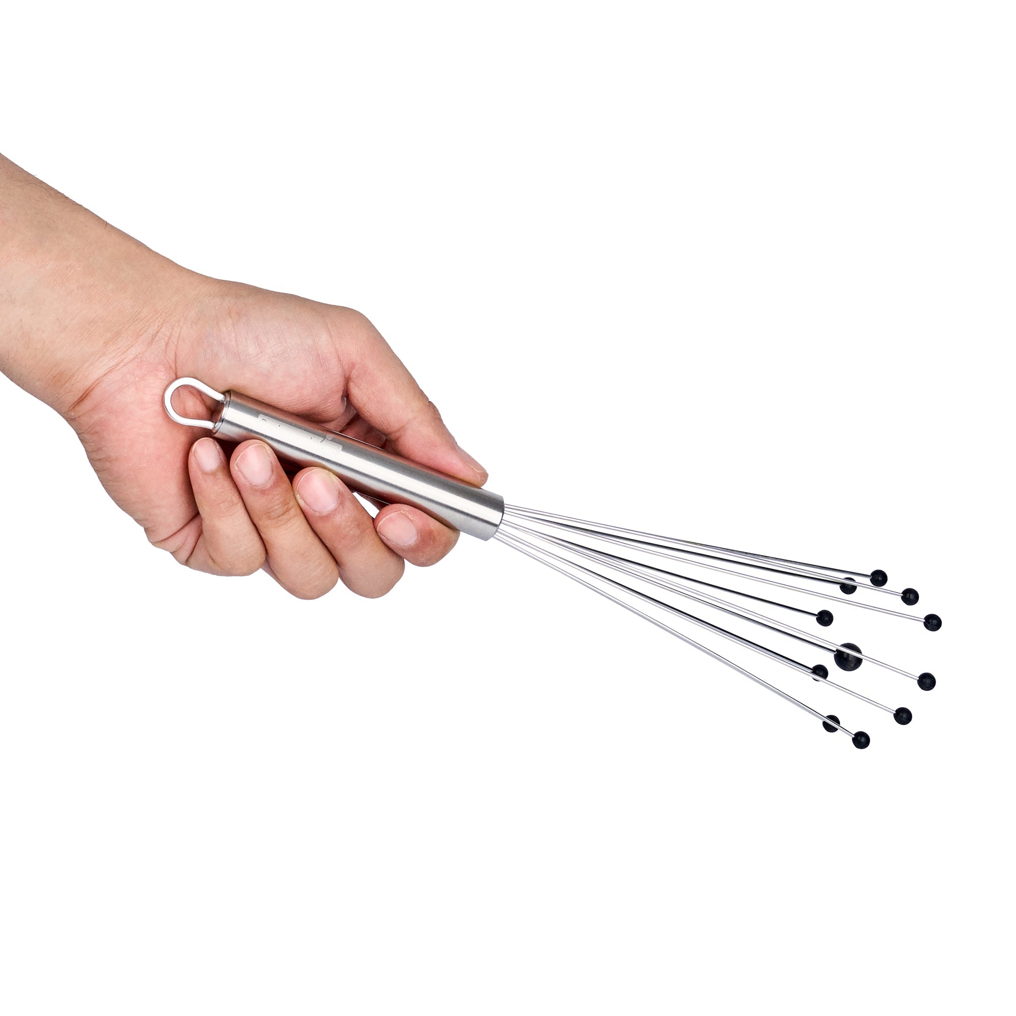 German Standard Stainless Steel Ball Whisk - with Silicone Tips - 10 3/4'' - 1 count box