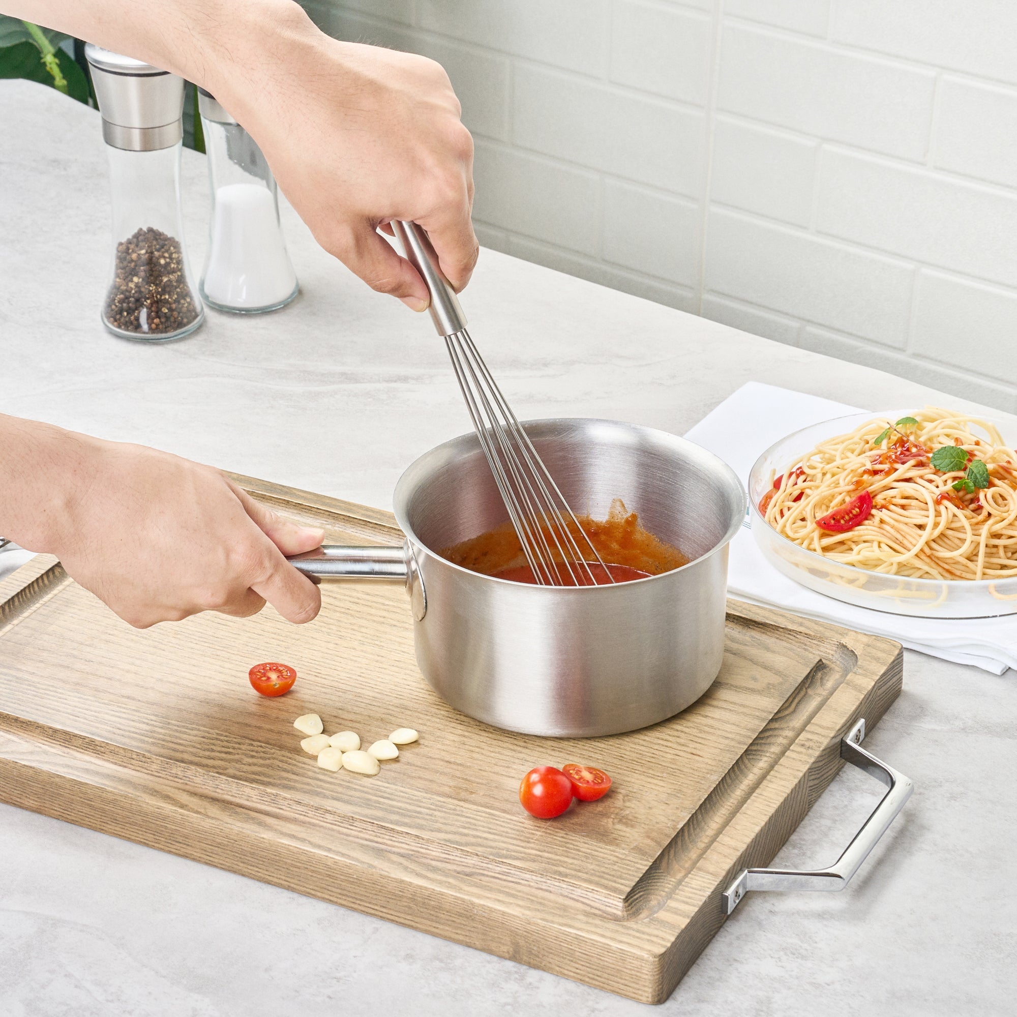 German Standard Stainless Steel Ball Whisk - with Silicone Tips - 12 1/2'' - 24 count box