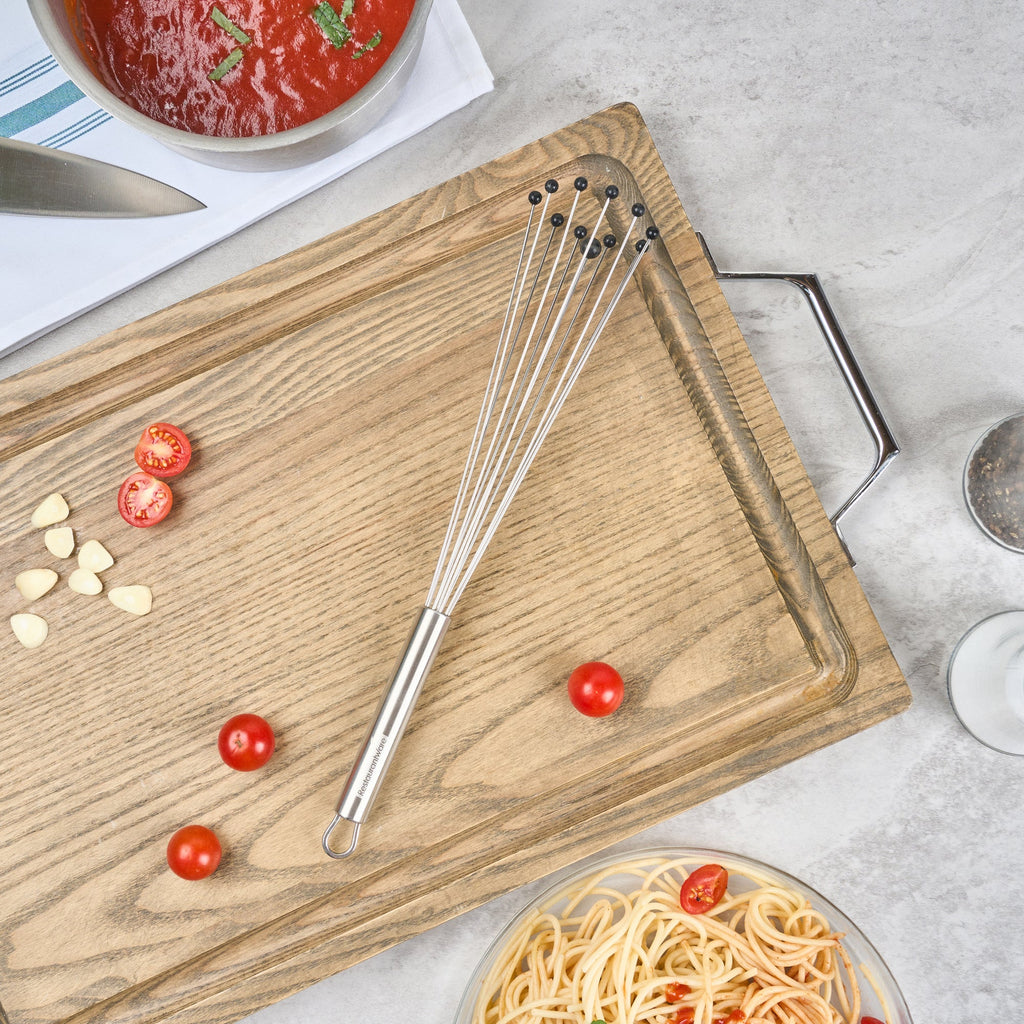German Standard Stainless Steel Ball Whisk - with Silicone Tips - 12 1/2'' - 1 count box