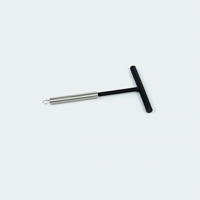 German Standard Black Nylon High Heat Crepe Batter Spreader - with Stainless Steel Handle - 7 3/4'' x 4 3/4'' - 6 count box
