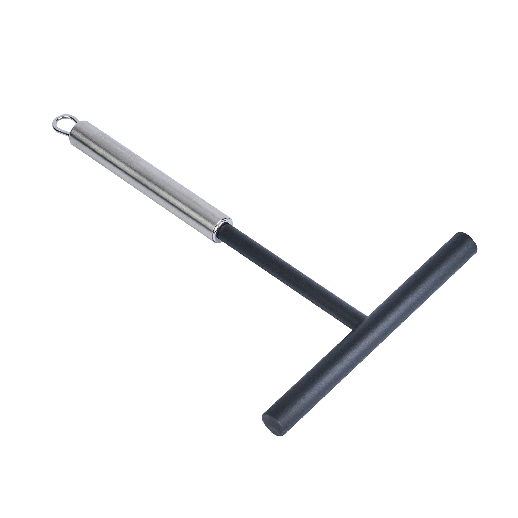 German Standard Black Nylon High Heat Crepe Batter Spreader - with Stainless Steel Handle - 7 3/4'' x 4 3/4'' - 1 count box