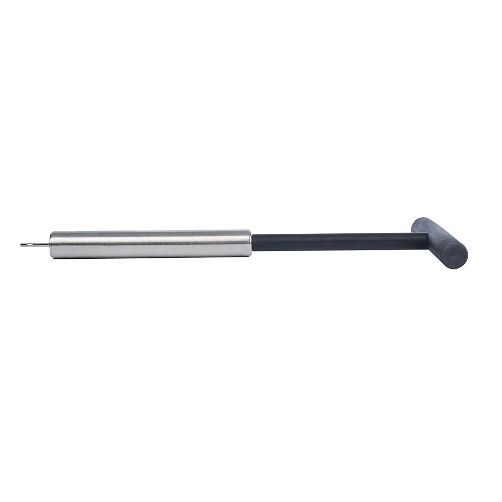 German Standard Black Nylon High Heat Crepe Batter Spreader - with Stainless Steel Handle - 7 3/4'' x 4 3/4'' - 1 count box