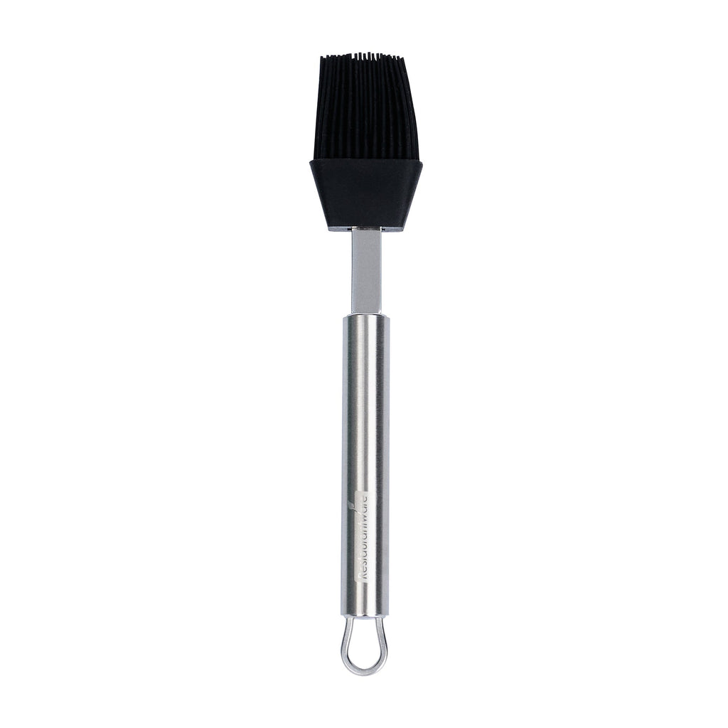 German Standard Black Silicone Pastry and Basting Brush - with Stainless Steel Handle - 7 3/4'' - 24 count box