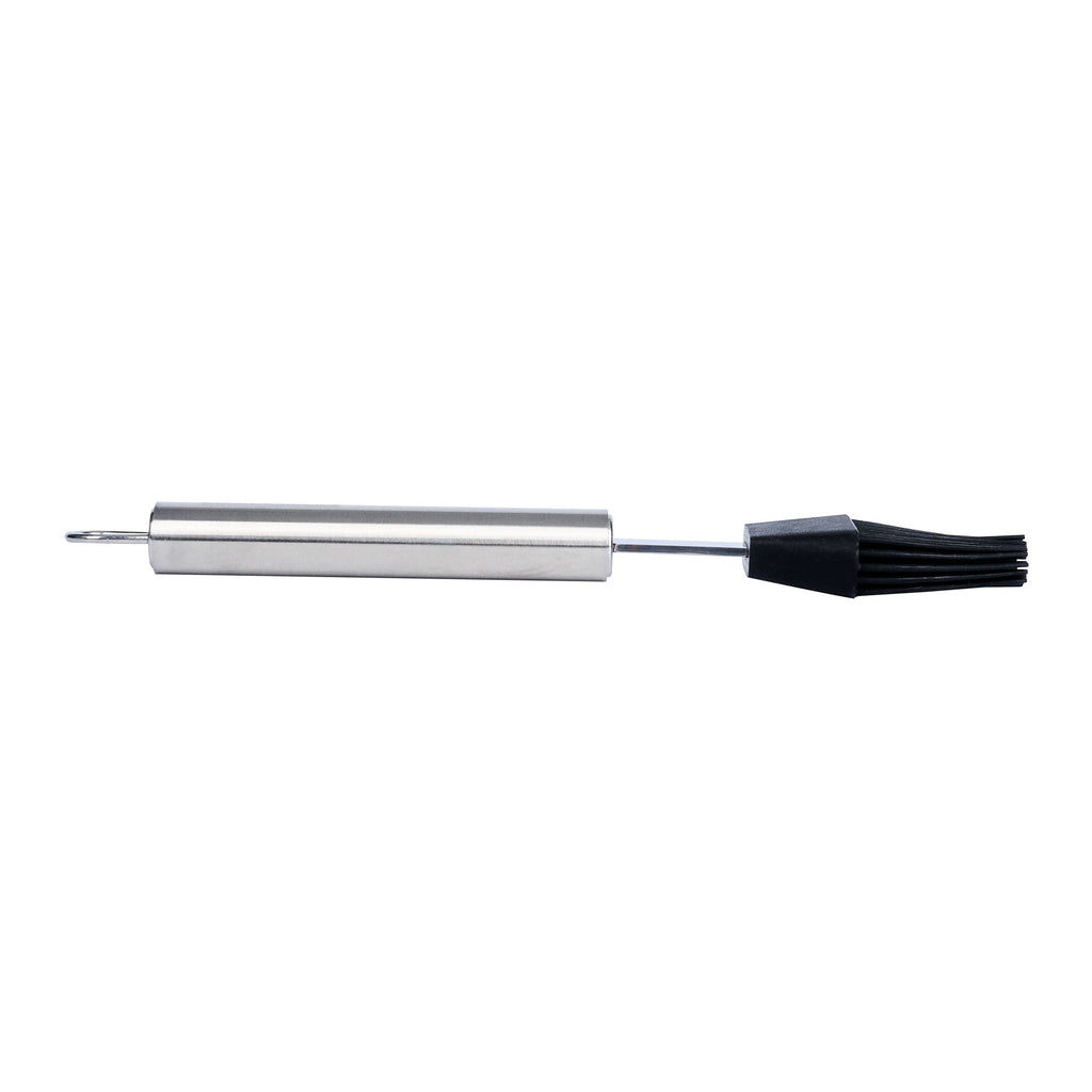 German Standard Black Silicone Pastry and Basting Brush - with Stainless Steel Handle - 7 3/4'' - 6 count box