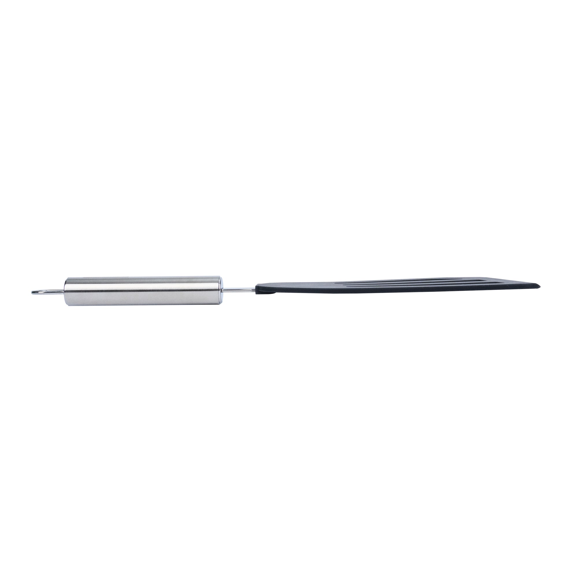 German Standard Black Silicone Fish / Egg Turner / Spatula - with Stainless Steel Handle - 12 3/4'' - 1 count box