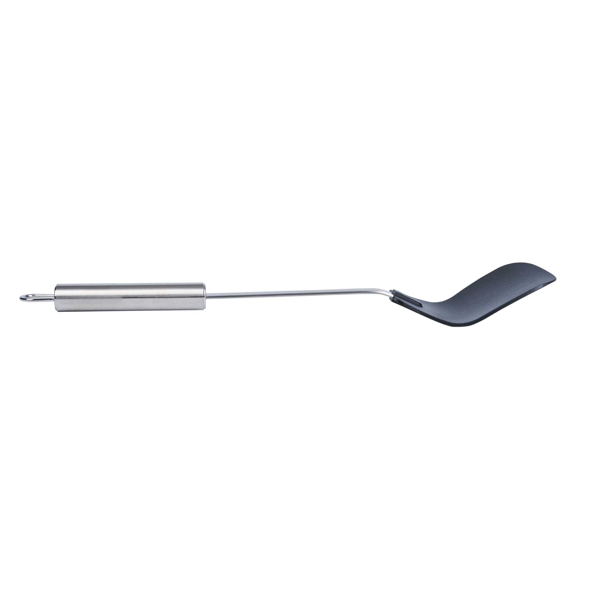German Standard Black Nylon High Heat Wok Spatula - with Stainless Steel Handle - 14 1/4'' - 6 count box