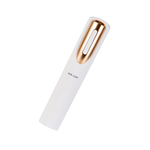 Bar Lux White and Rose Gold Electric Wine Opener - with Charging Base and Wine Foil Cutter - 1 count box