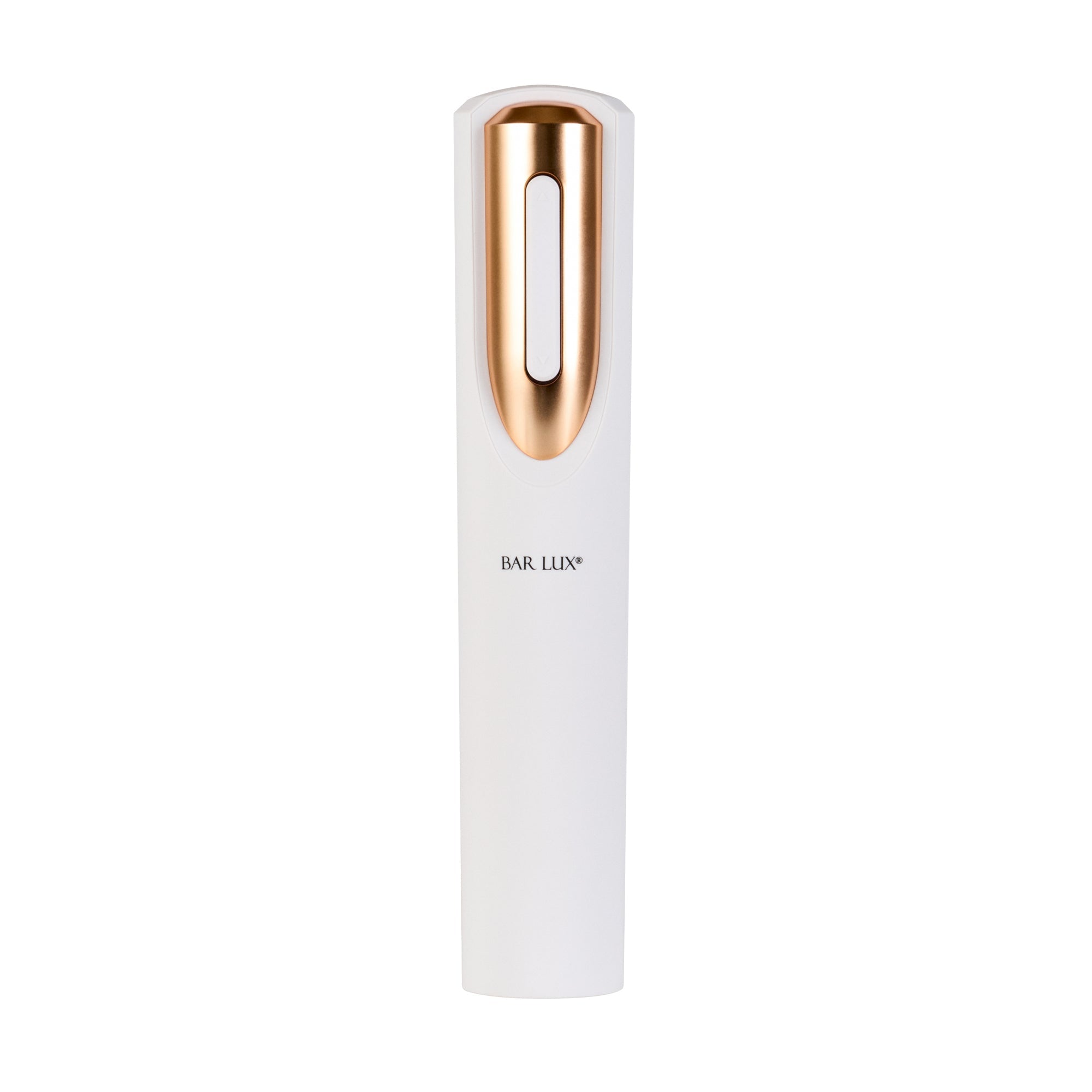 Bar Lux White and Rose Gold Electric Wine Opener - with Charging Base and Wine Foil Cutter - 1 count box