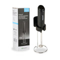 Restpresso Black Electric Handheld Milk Frother - with Charging Stand - 1 1/4'' x 1 1/4'' x 9'' - 1 count box
