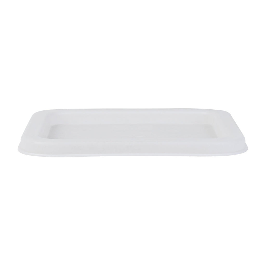 Met Lux Square White Plastic Food Storage Container Lid - Fits 2 and 4 qt - 1 count box