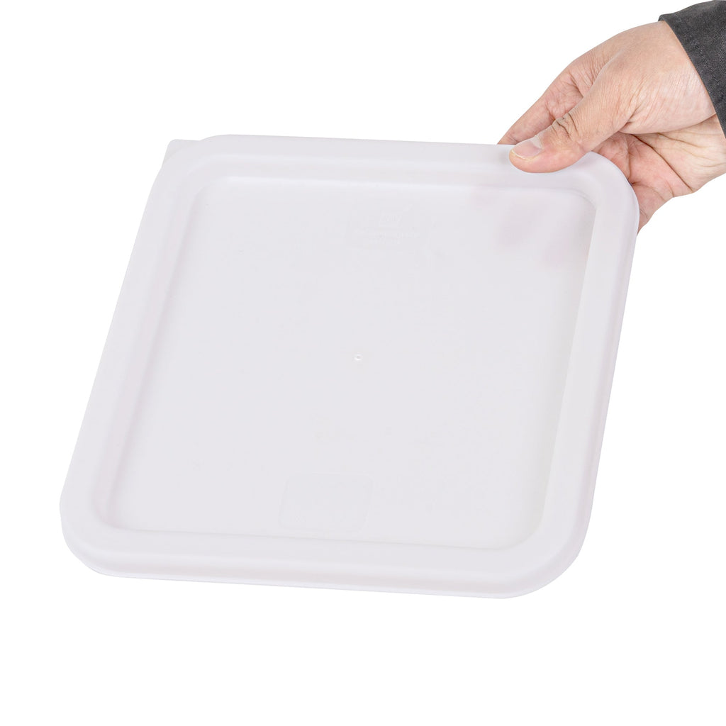 Met Lux Square White Plastic Food Storage Container Lid - Fits 6 and 8 qt - 1 count box