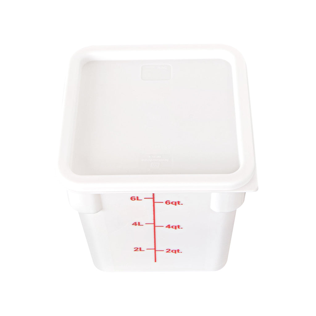 Met Lux Square White Plastic Food Storage Container Lid - Fits 6 and 8 qt - 1 count box