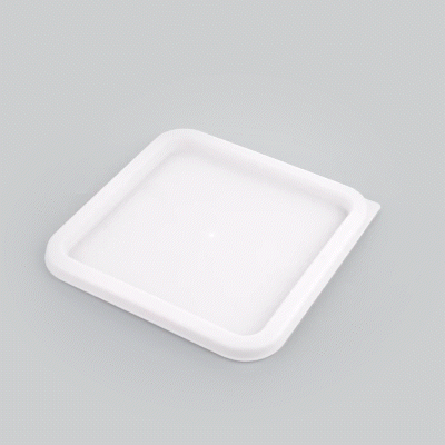 Met Lux Square White Plastic Food Storage Container Lid - Fits 6 and 8 qt - 1 count box