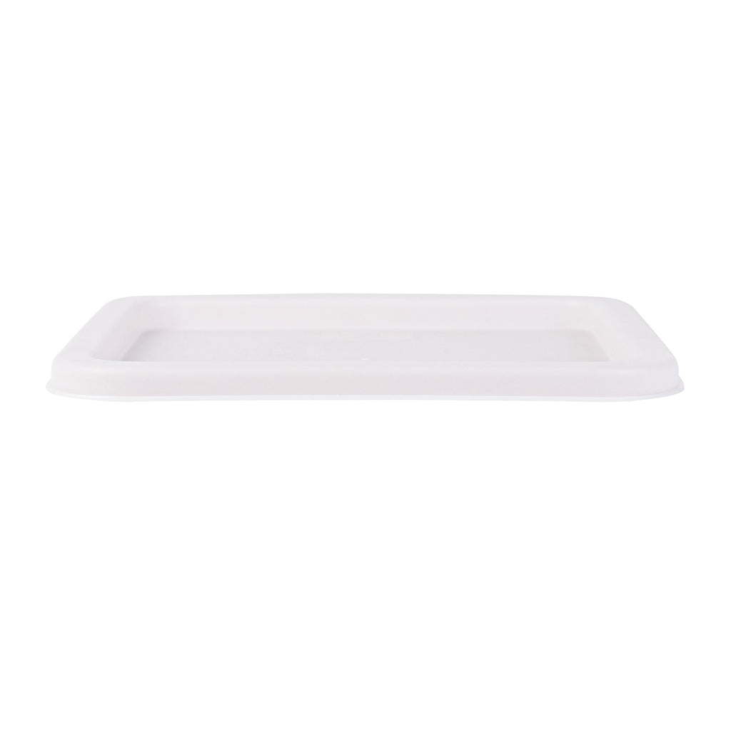 Met Lux Square White Plastic Food Storage Container Lid - Fits 6 and 8 qt - 10 count box