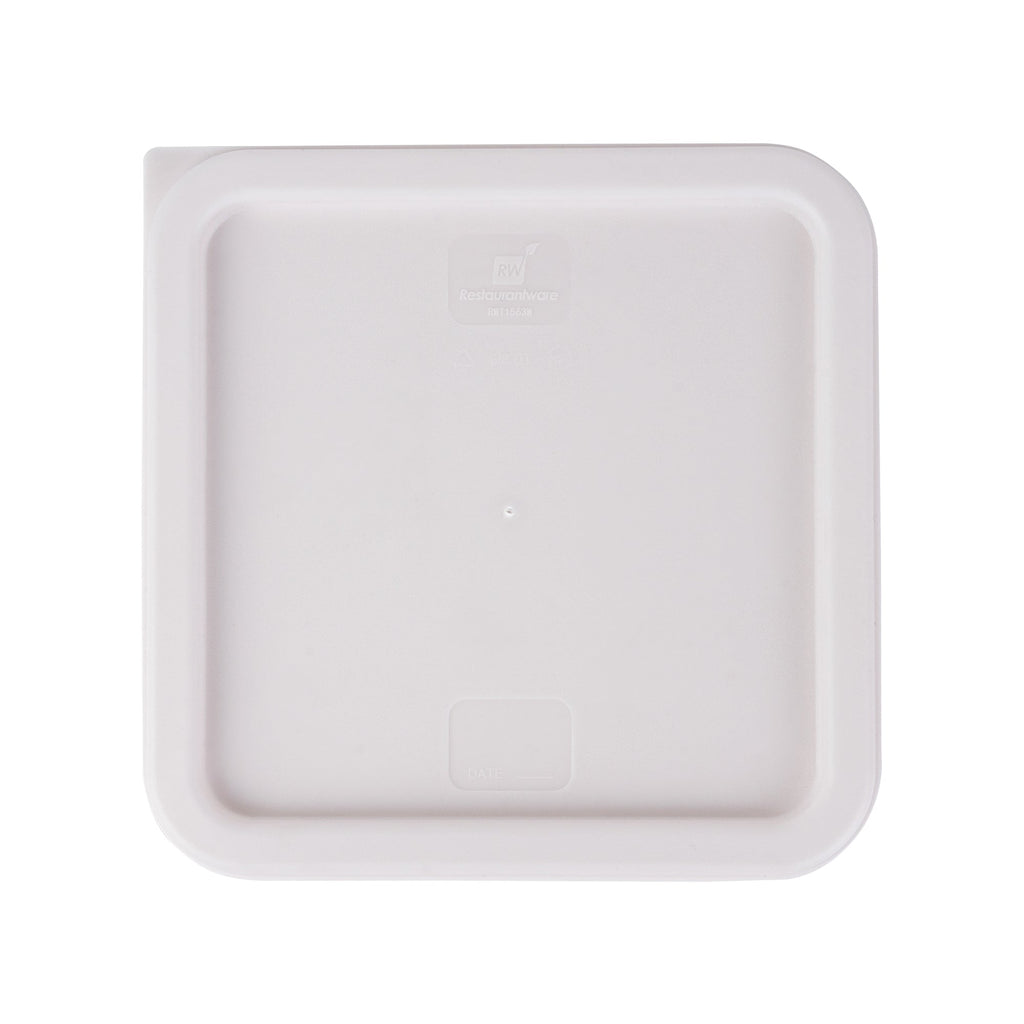 Met Lux Square White Plastic Food Storage Container Lid - Fits 6 and 8 qt - 10 count box