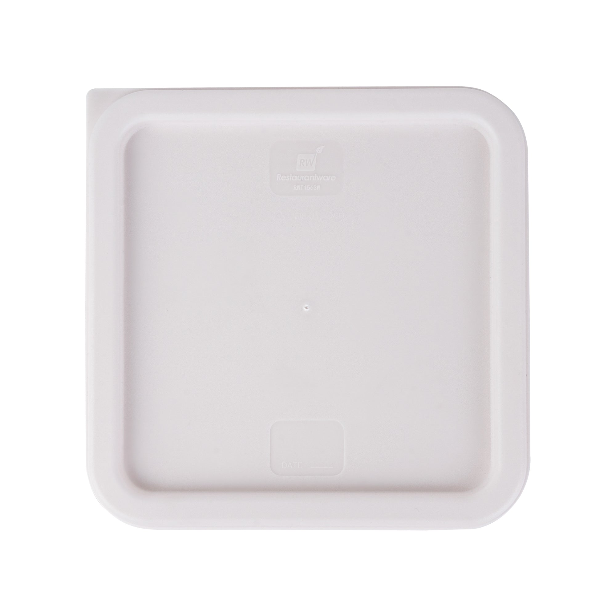 Met Lux Square White Plastic Food Storage Container Lid - Fits 6 and 8 qt - 10 count box