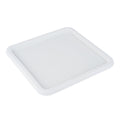 Met Lux Square White Plastic Food Storage Container Lid - Fits 12, 18 and 22 qt - 1 count box