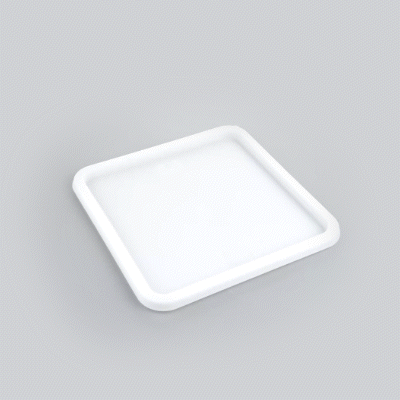 Met Lux Square White Plastic Food Storage Container Lid - Fits 12, 18 and 22 qt - 1 count box