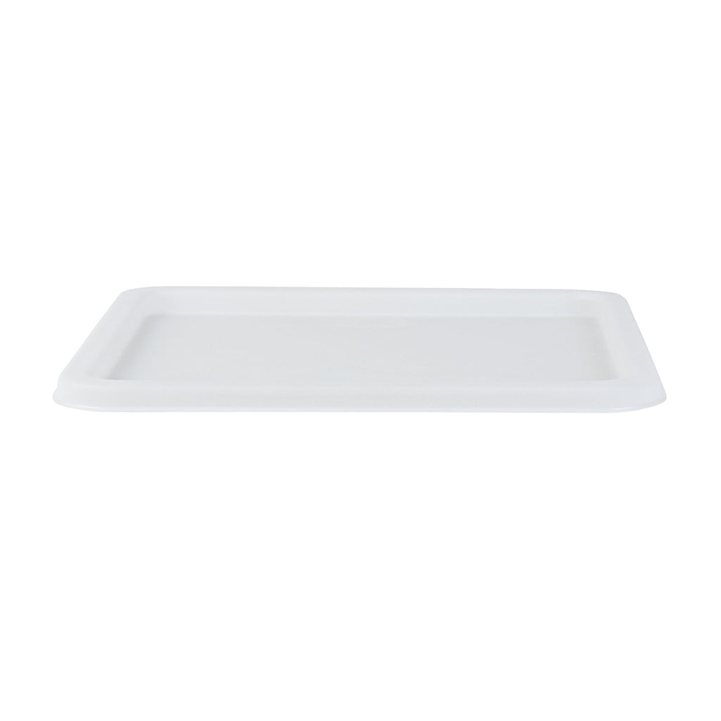 Met Lux Square White Plastic Food Storage Container Lid - Fits 12, 18 and 22 qt - 1 count box