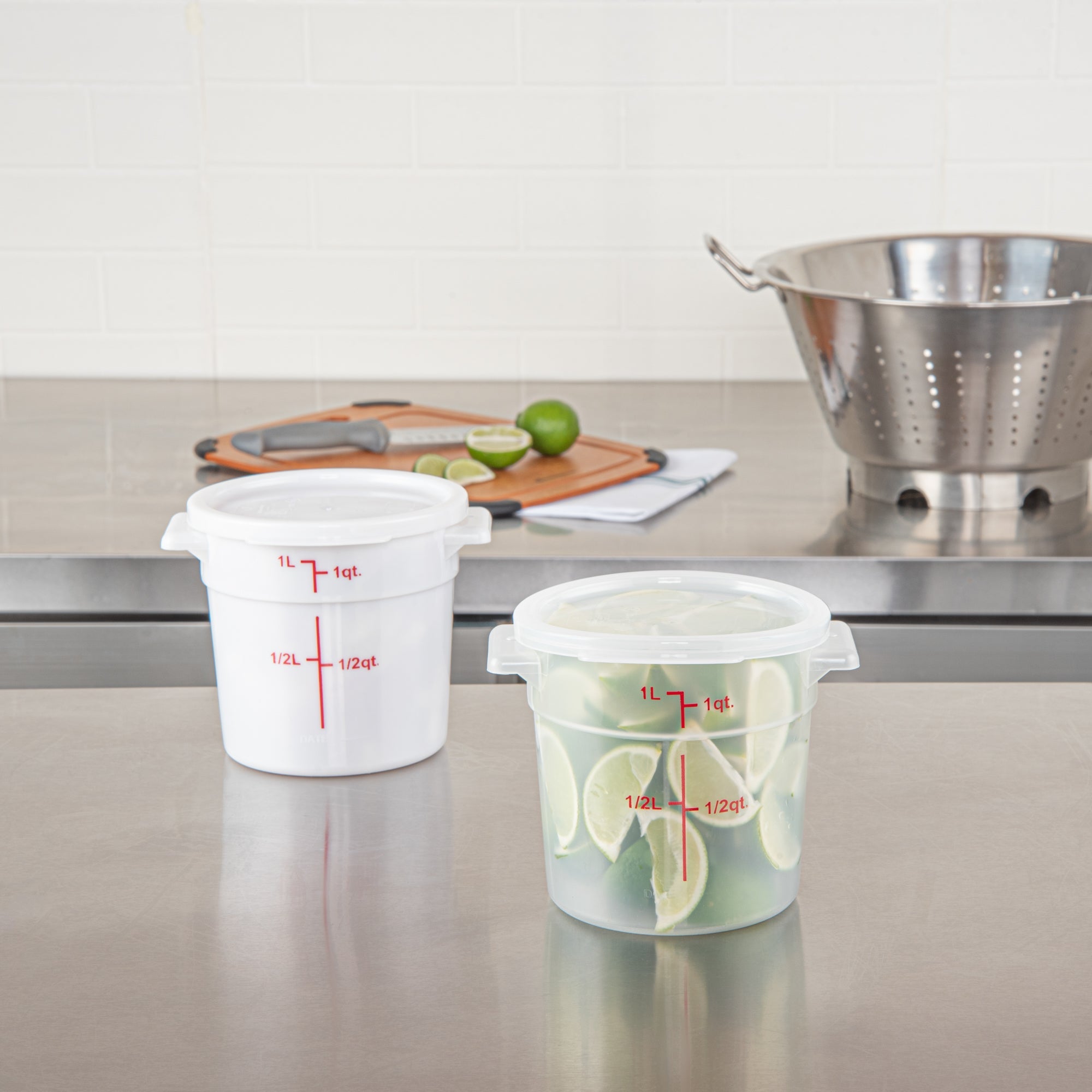 Met Lux Round Translucent Plastic Food Storage Container Lid - Fits 1 qt - 1 count box