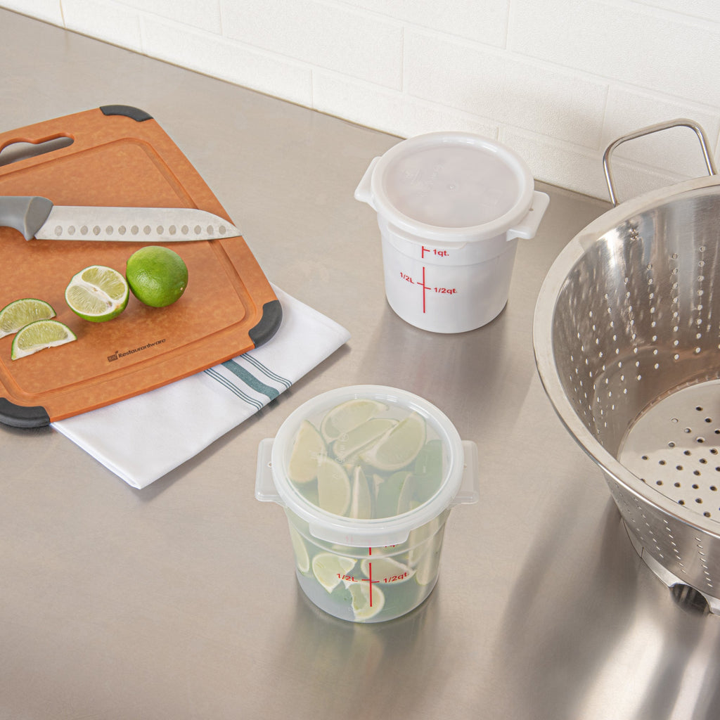 Met Lux Round Translucent Plastic Food Storage Container Lid - Fits 1 qt - 1 count box