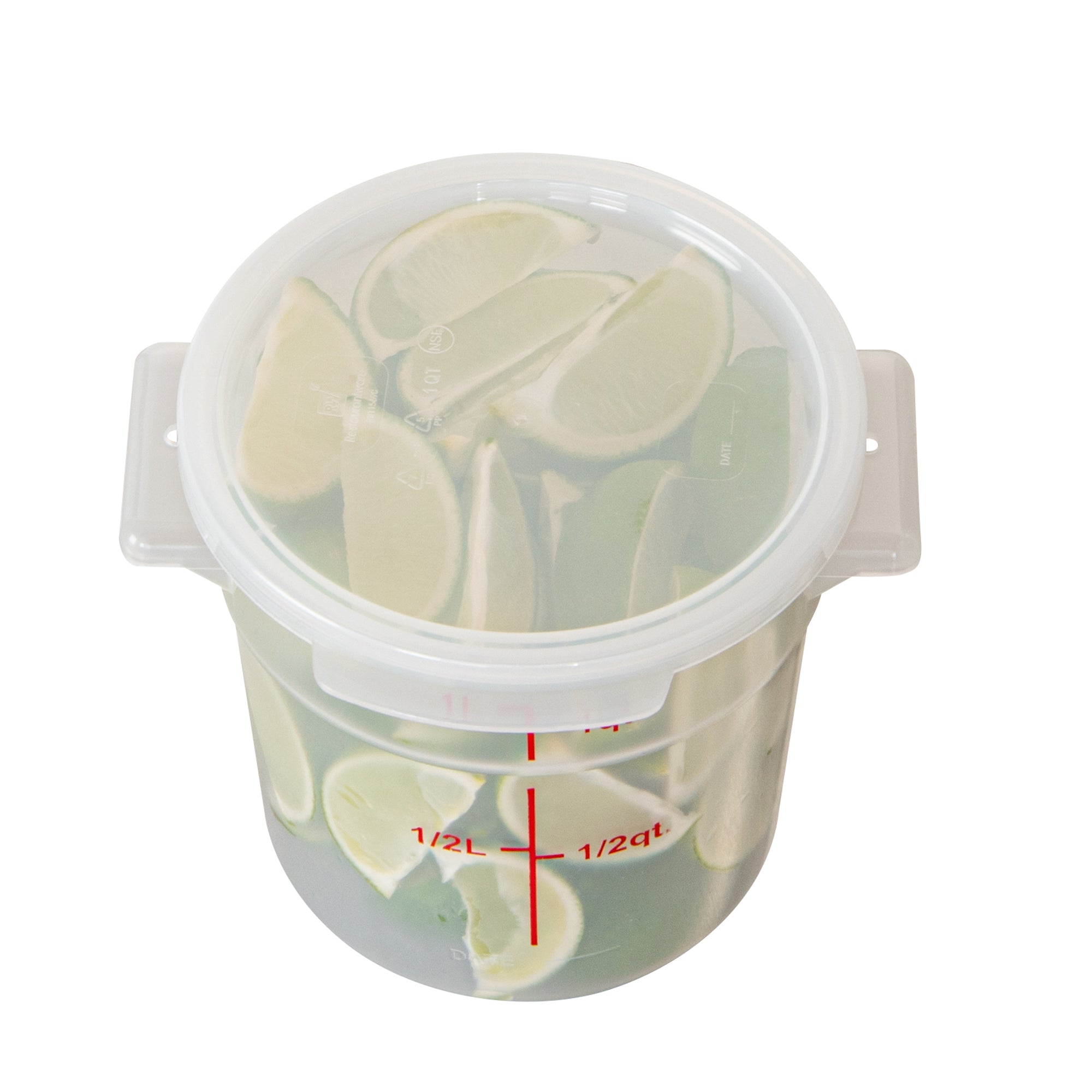 Met Lux Round Translucent Plastic Food Storage Container Lid - Fits 1 qt - 10 count box