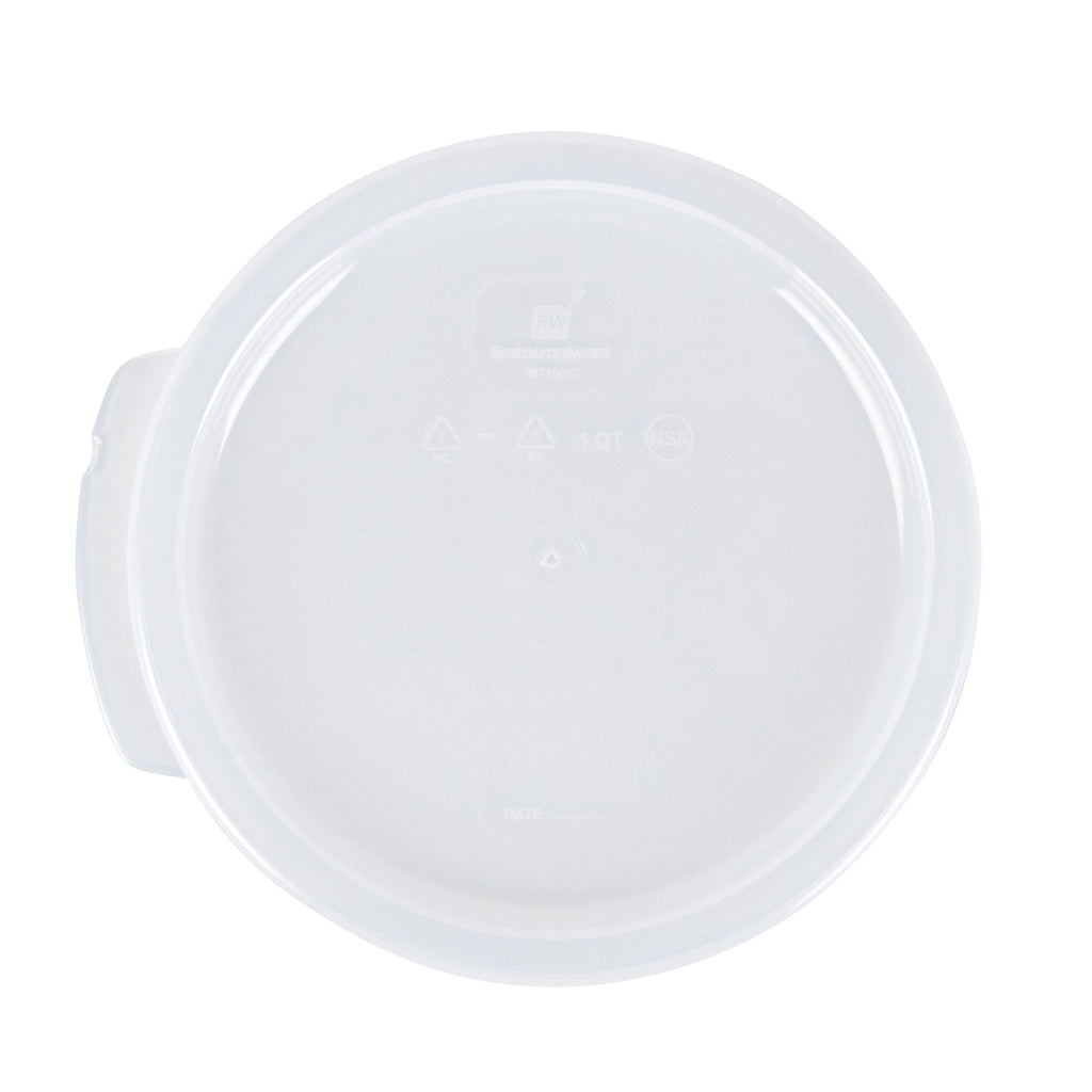 Met Lux Round Translucent Plastic Food Storage Container Lid - Fits 1 qt - 10 count box